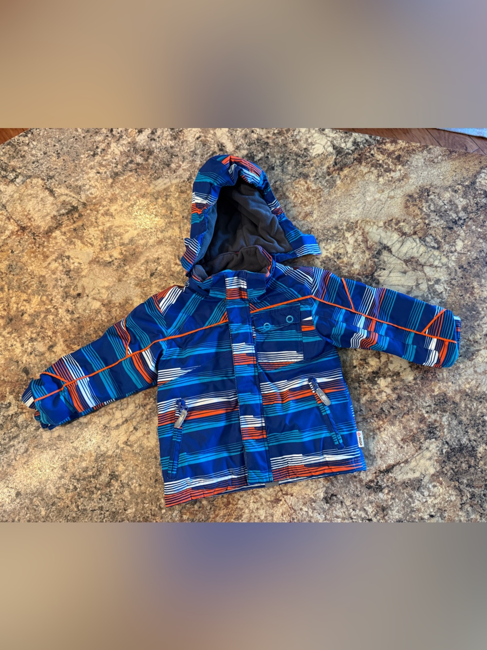 Etirel Boys Winter Ski Jacket 2T Waterproof Blue Orange